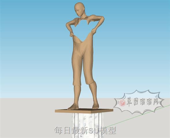 抽象镂空人物SU模型