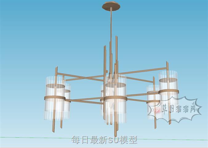 吊灯灯具SU模型