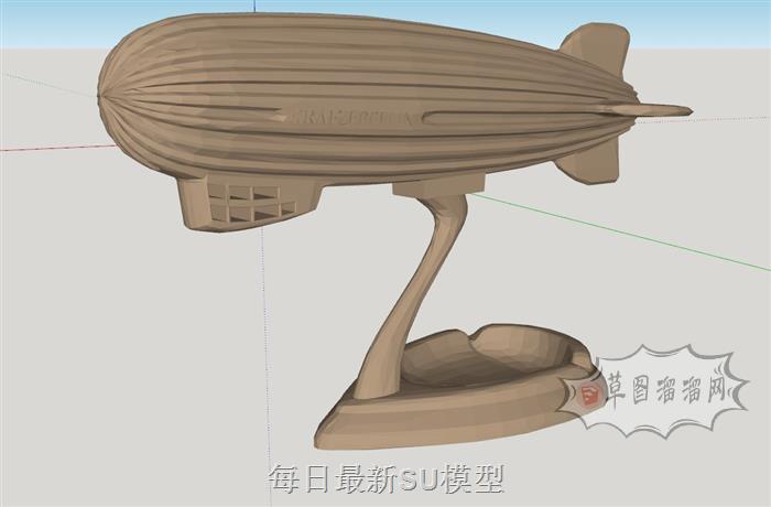 潜水艇工艺品装饰SU模型