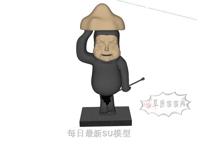人物工艺品摆件SU模型