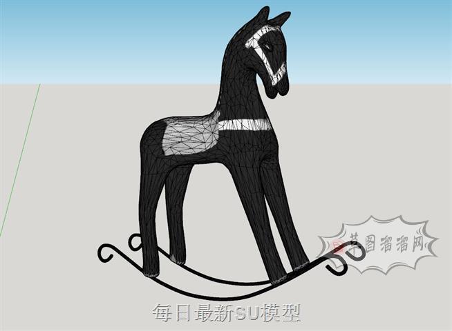 马工艺品摆件SU模型