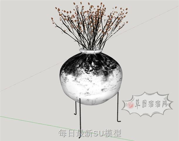 花瓶花盆装饰SU模型