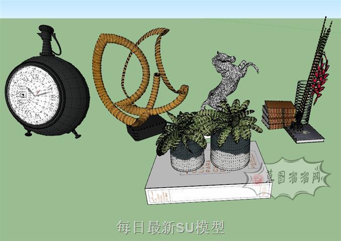 工艺品装饰摆件SU模型
