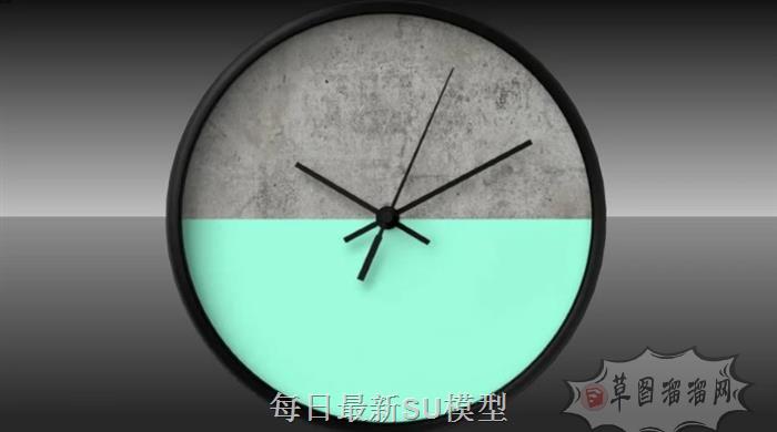 墙钟挂钟装饰钟SU模型