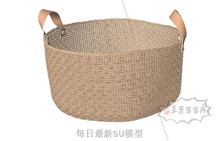 装饰摆件箩筐SU模型
