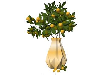 金桔插花花瓶SU模型