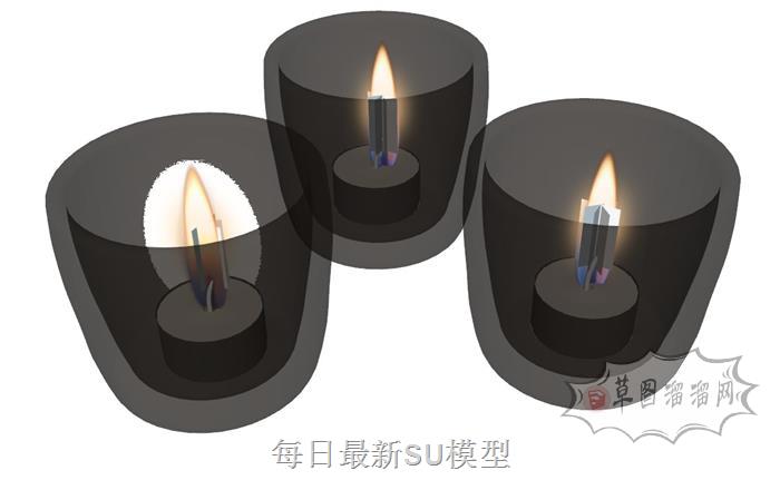 装饰蜡烛SU模型
