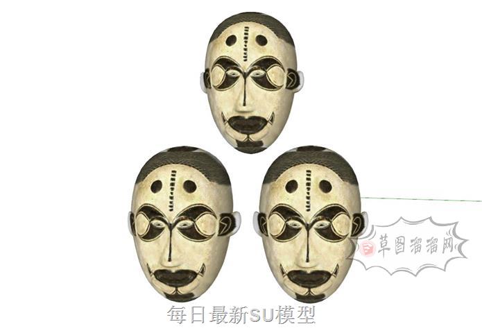 装饰脸谱SU模型