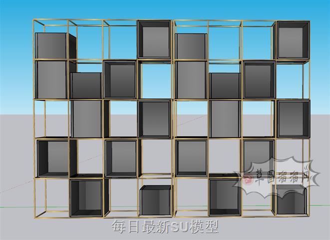 吊柜装饰柜置物架SU模型