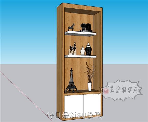 置物柜装饰柜摆件SU模型