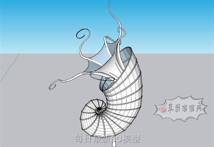 小螺号装饰品SU模型