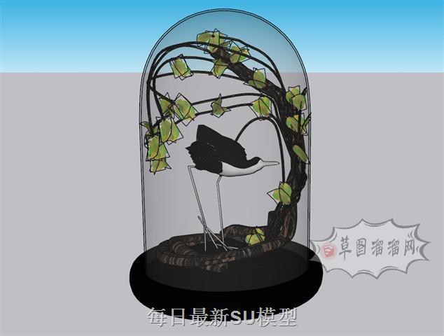 装饰花瓶摆件SU模型