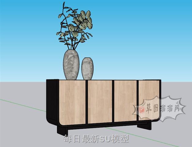 边柜矮柜装饰柜SU模型