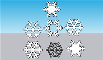 雪花造型装饰品SU模型