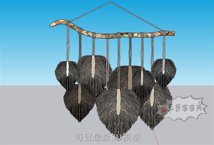 墙饰品民族挂式SU模型