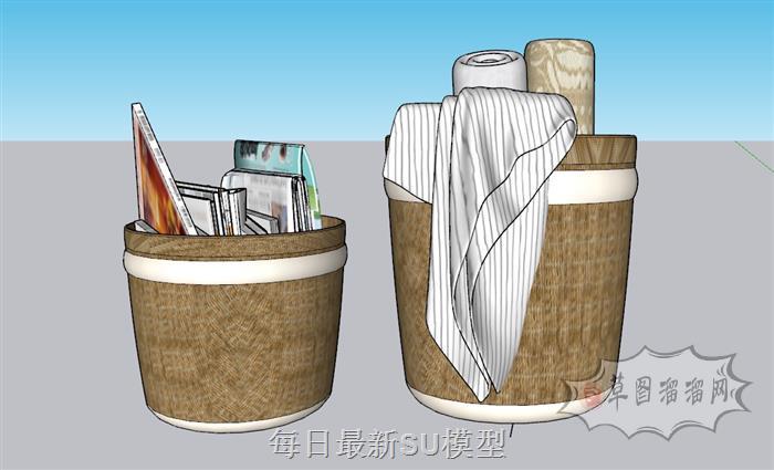 装饰箩筐SU模型