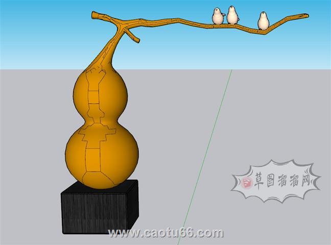 葫芦装饰品SU模型