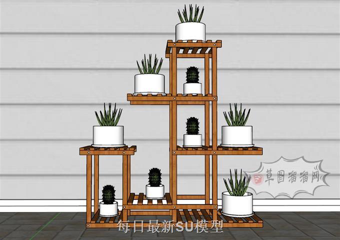 植物架花架SU模型