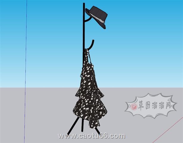 衣帽架SU模型