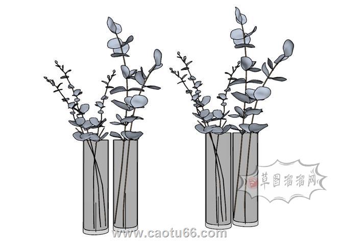 花瓶装饰SU模型