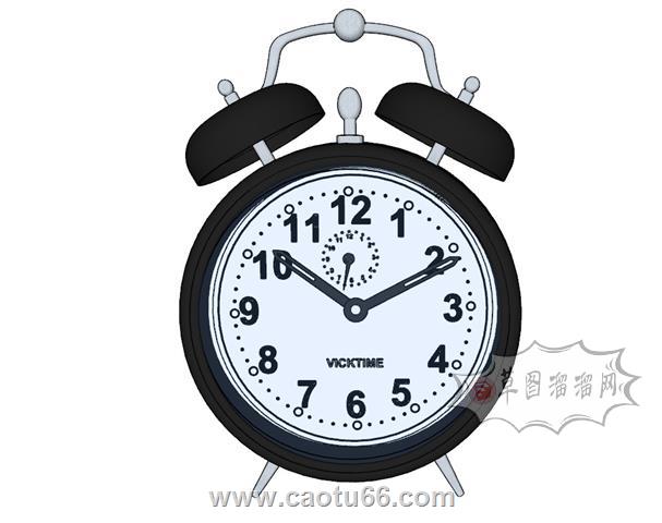 闹钟时钟装饰钟SU模型