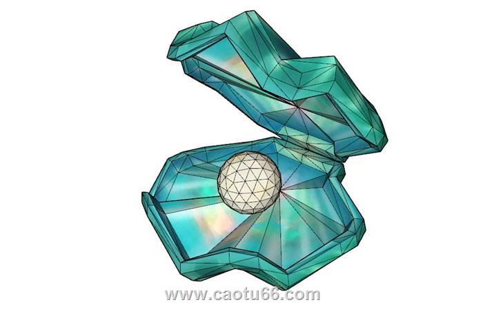 珍珠贝壳SU模型