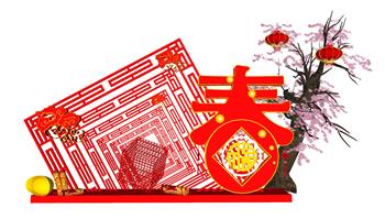 新年春节美陈SU模型