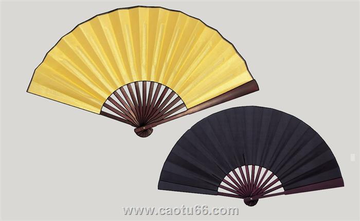 扇子折扇装饰SU模型
