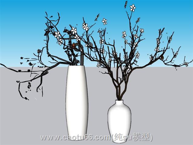 装饰插花花瓶SU模型