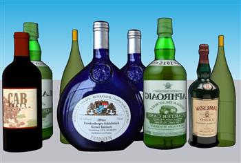 酒瓶洋酒摆件SU模型