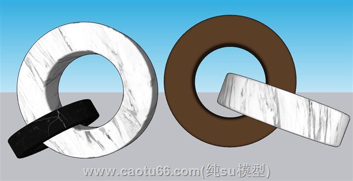 玉环手镯工艺品SU模型
