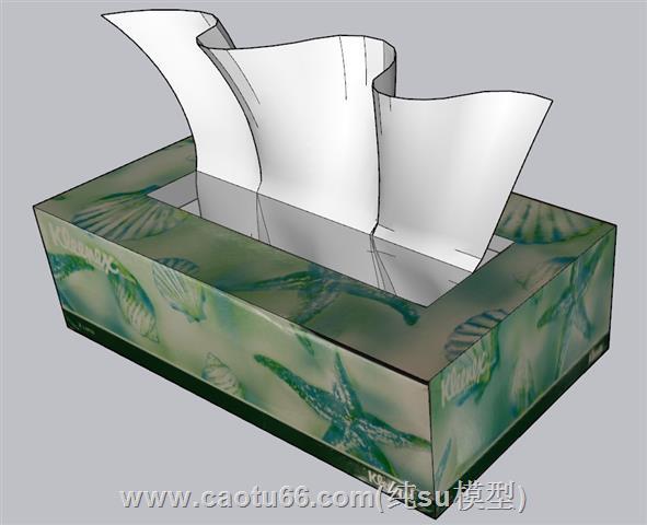抽纸纸巾盒SU模型