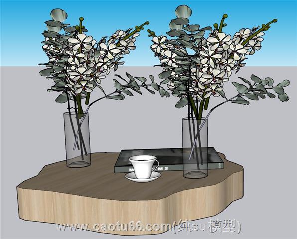 花瓶装饰SU模型