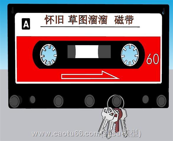 音乐磁带装饰SU模型