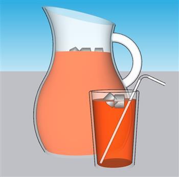 饮料奶茶水杯SU模型
