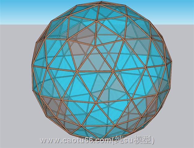 多面体水晶球球体SU模型