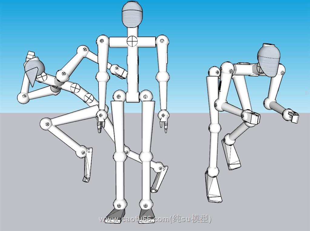 工艺品力学假人SU模型
