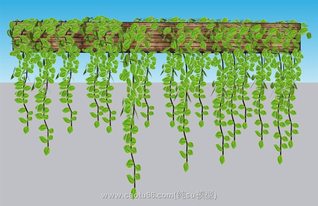 绿植墙饰摆件SU模型