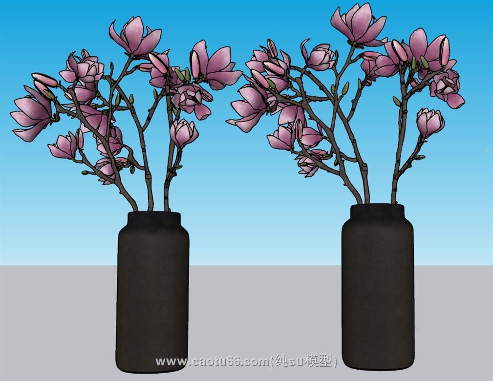 装饰花瓶摆件SU模型