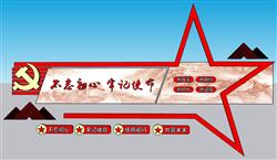 党建宣传栏不忘初心SU模型