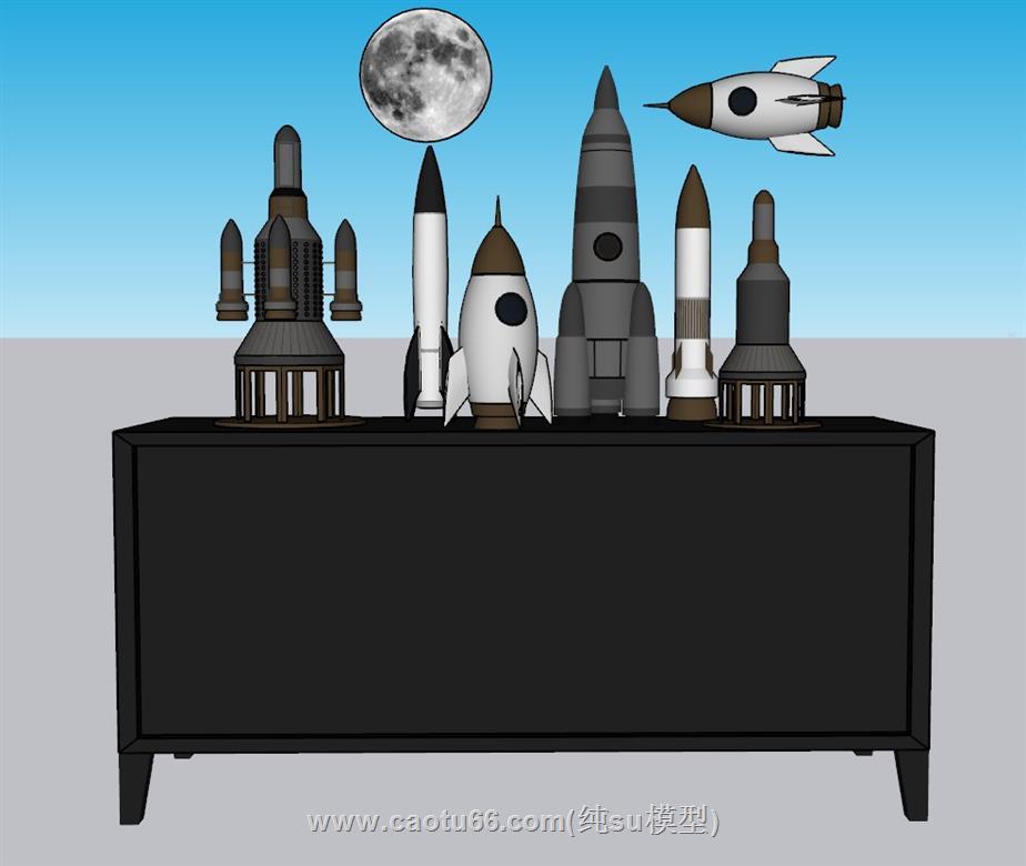 儿童宇宙航天SU模型