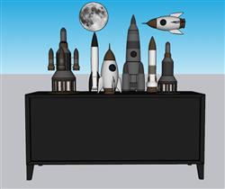 儿童宇宙航天SU模型