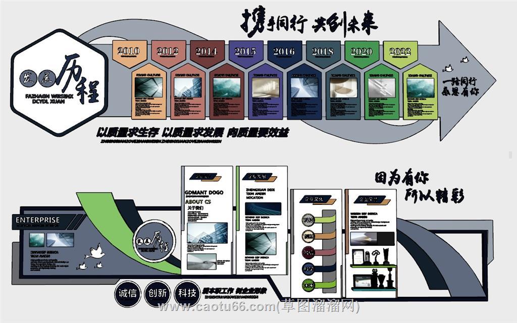 企业荣誉墙文化墙SU模型