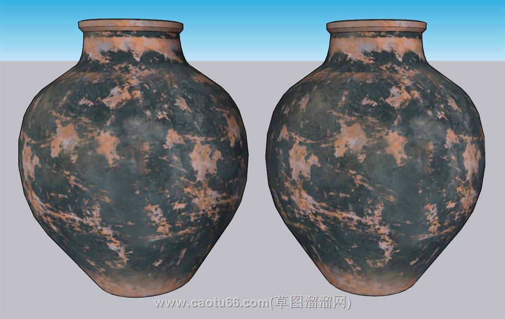 装饰花瓶摆件SU模型