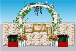 露天婚礼婚庆SU模型