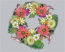 装饰花圈SU模型