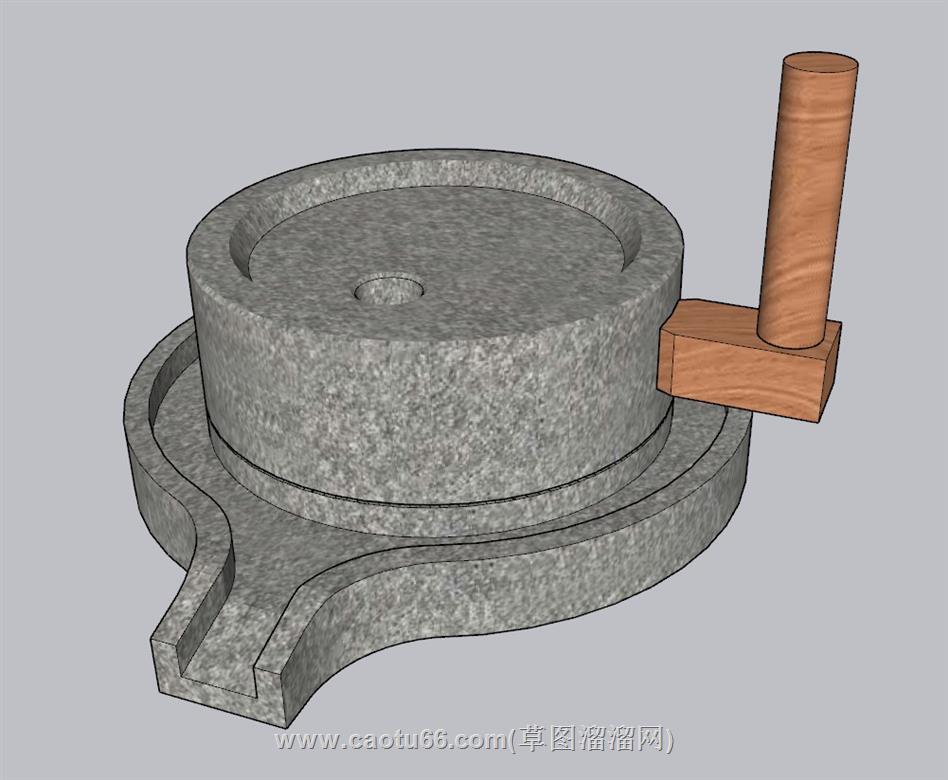 石磨SU模型