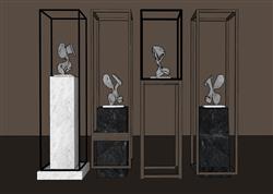 展台摆台SU模型 免费sketchup模型下载