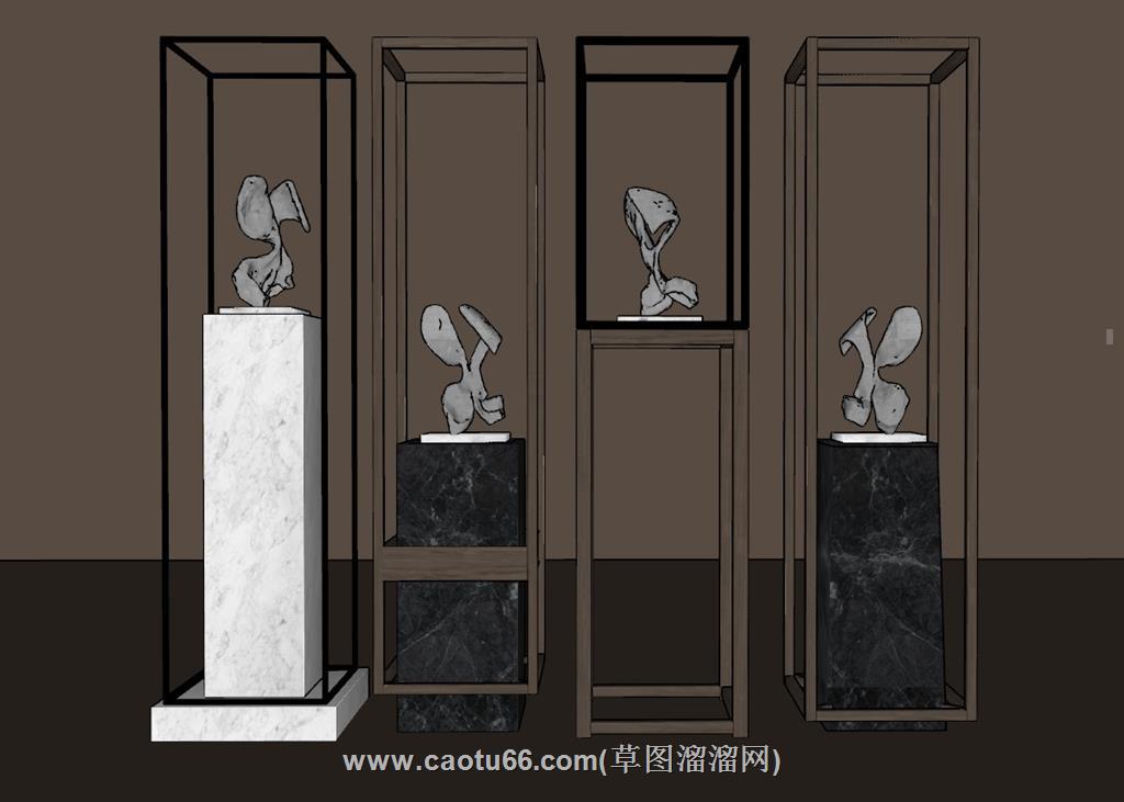 展台摆台SU模型