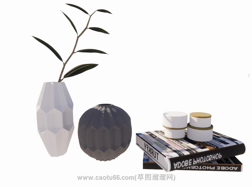 装饰花瓶摆件SU模型